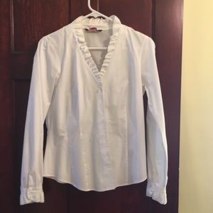 White cotton Brooks Brothers blouse